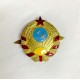 Знак  на головной убор начальствующего состава РКМ, обр.1936 г.. Герб на 7 лент.